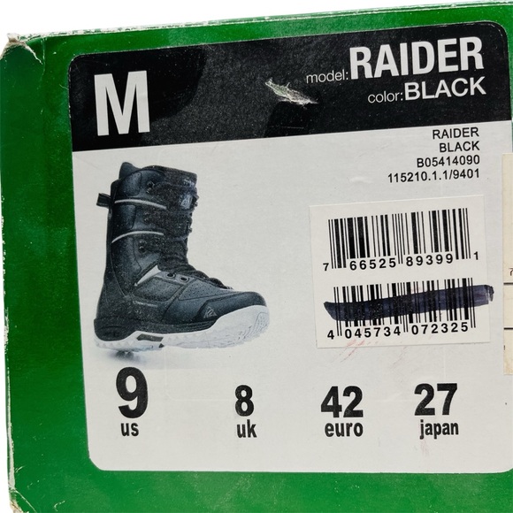 K2 Raider Men’s Snowboarding Boots Black Size 9 - Picture 13 of 14
